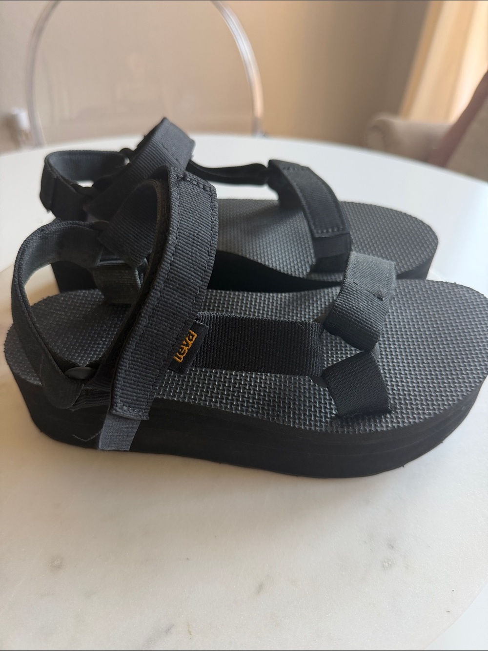 Teva Kids Black Adjustable Strap Sandals